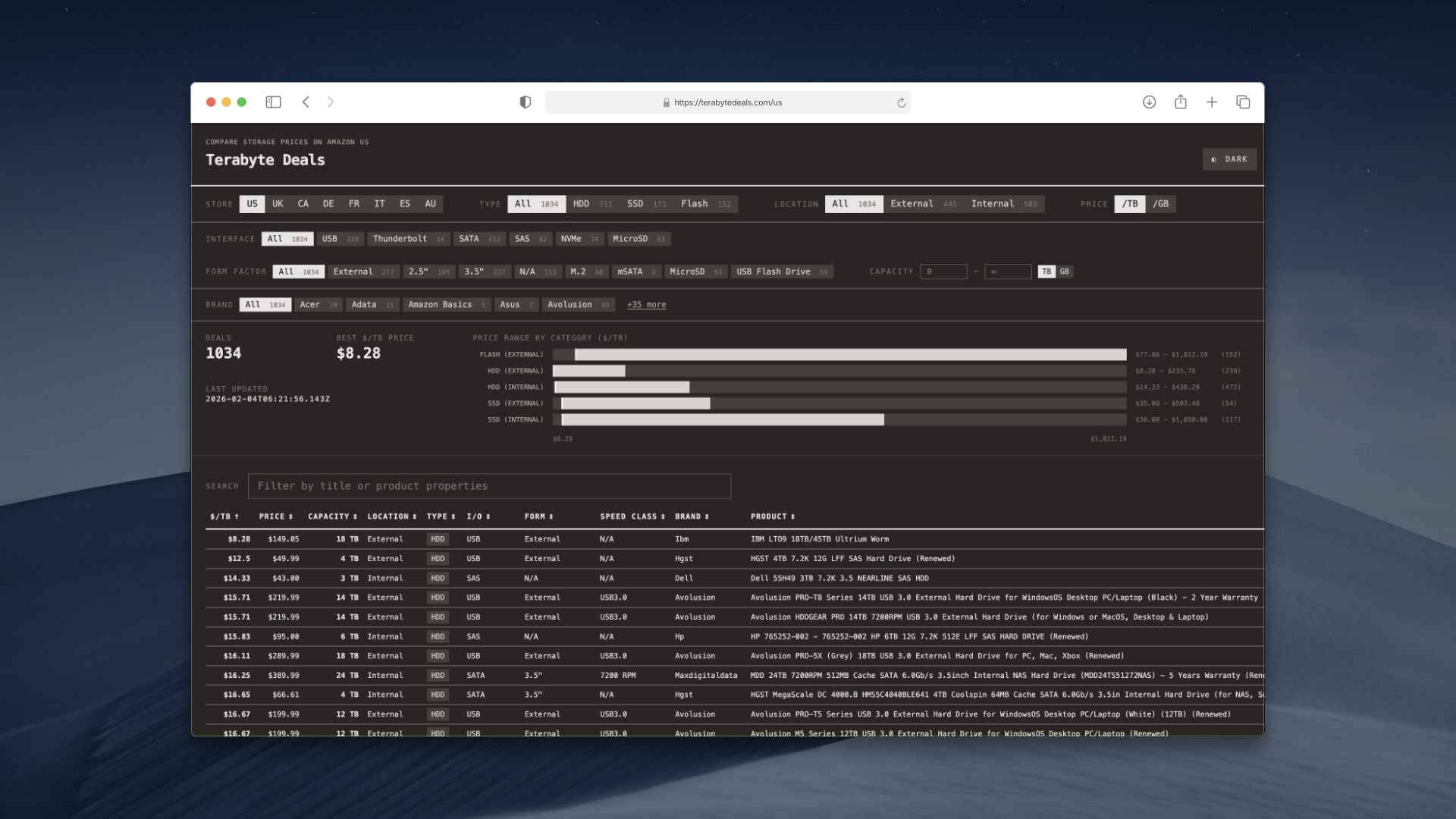 terabytedeals website