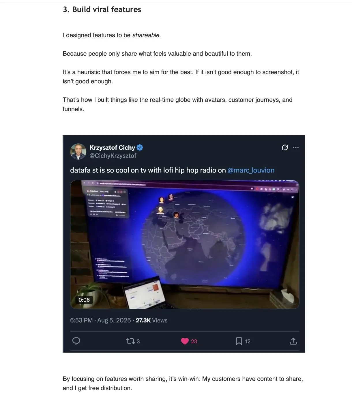 DataFast Globe Feature