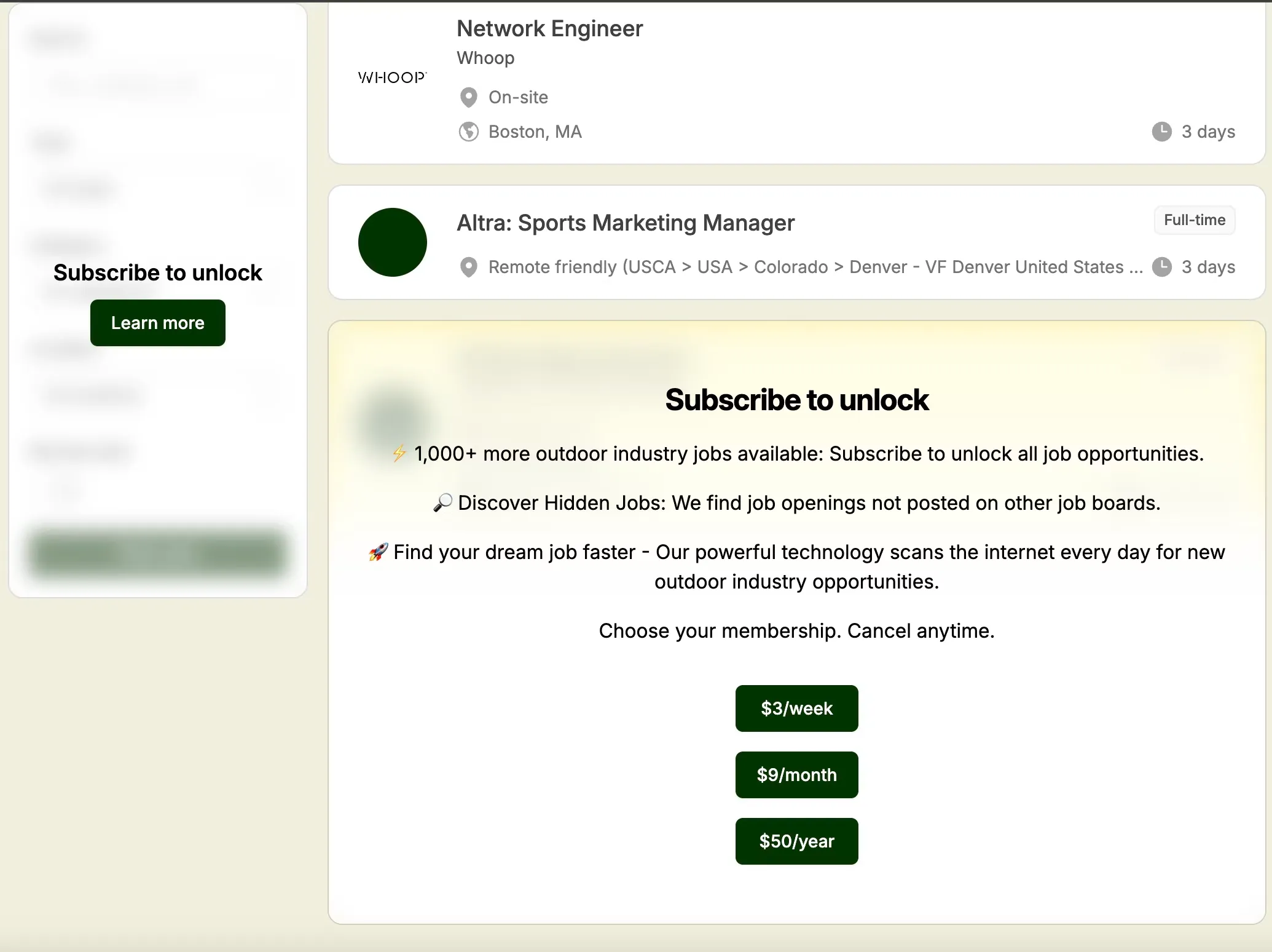 Job Boardly Paywall Feature